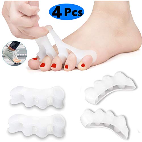 Toe Separators Straighteners & Spacers, Women Men Pedicure Bunion Corrector Relief on Hammor Toe, Great For Medical Fitness and Wellness Use, Shoe Stretcher House