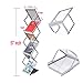 GUOHONG Foldable Magazine Catalog Literature Display Holder Rack Stand, Aluminum Portable Exhibition Literature Floor Stand and Trade Show Display, Carrying Case Included (6 Pockets)