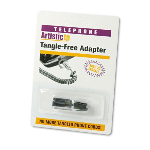 Softalk : Rotating 360 Telephone Cord Detangler, Clear/Black -:- Sold as 2 Packs of - 1 - / - Total of 2 Each
