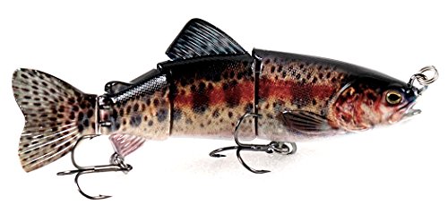 Eye Candy Fishing Lures 6" Jointed Lifelike Rainbow Trout Sinking Swimbait Hard Fishing Lure