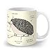 Society6 Anatomy Of A Hedgehog by Sophie Corrigan Coffee Mug (11 oz)