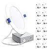 BBOUNDER Led Recessed Lighting 6 Inch, Dimmable Brighter 5000K Daylight Ceiling Light Downlight with Junction Box 12.5W…