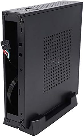 Monland Estuche de Computadora -ITX Slim con Factor de Forma Peque？O Estuche de Computadora HTPC con 2 X USB2.0 12V 5A Adaptador de Corriente Enchufe de la EU