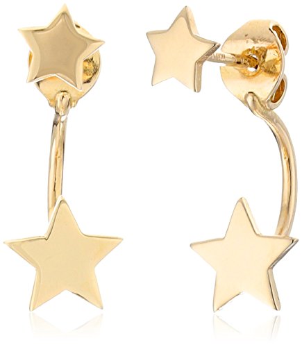 14k gold star dangle earrings jewelry