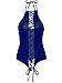 BeLuring Keyhole Halter Teddy Lingerie Sleepwear Nightie for Women, 17 Blue, One Size