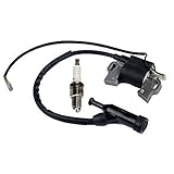 Panari Ignition Coil + Spark Plug for Generac GP5000 GP5500 GP6000E GP6500 GP6500E GP7500 GP7500E GP8000E XT8000E H5500 H6500 H7500 HW5500E HW6500 389cc 5KW 5.5KW 6KW 6.5KW Portable Generator