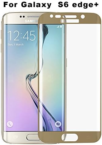 [Touching]Curved Samsung Galaxy S6 Edge+ (S6 Edge Plus not for normal S6 EDGE)) Tempered glass Screen Protector, Premium Fully Original Curved Screen Guard For Galaxy S6 EDGE Plus[Gold]