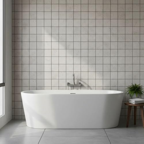 Pastilha 5x5cm de Porcelana Cinza Rajada 8 Placas 33x33 (1m²)