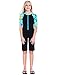 Tuga Girls Thermal Shorty 1.5mm Neoprene/Spandex Wetsuit 1-14 Years, UPF 50+