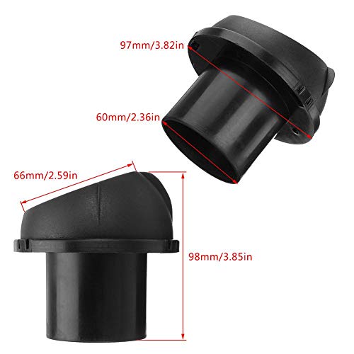 blue--net Car Heater Duct Warm Air Vent Outlet,Dashboard AC Heater Air Vent Duct Chrome Air Vent Outlet 60mm