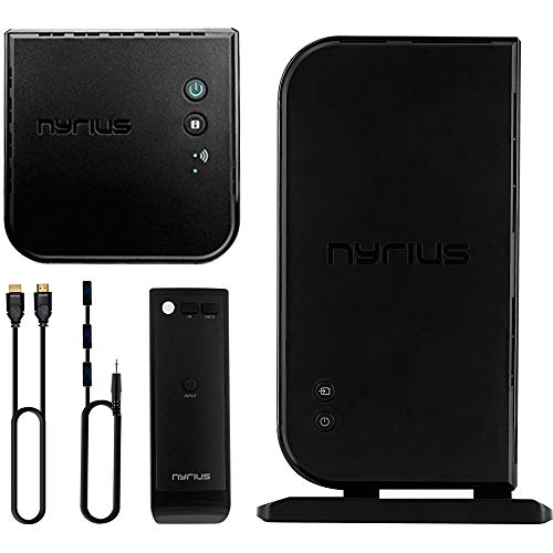 Nyrius Aries Home+ Wireless HDMI 2X Input Transmitter & Receiver for Streaming HD 1080p 3D Video and Digital Audio from Cable Box, Satellite, Bluray, DVD, PS4, PS3, Laptops, PC (NAVS502)