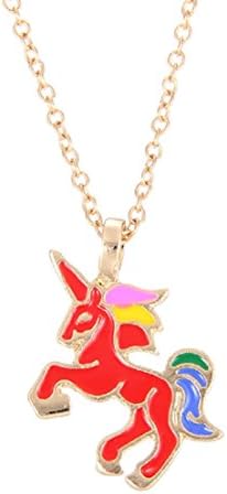 Glitz Glazing"The Sparkle is Real"/"Life is Magical" Unicorn Horse Pendant Short Necklace