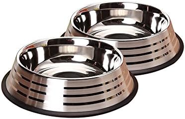 Blytieor Stainless Steel Dog Cat Bowl Set of 2(XL)