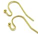 50pcs 14k Gold on Sterling Silver Ear Wire Ball Dot French Hooks 20x10mm/ Dangle Earwire Earring Connectors (Wire ~ 0.8mm) SS296