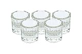 OPCC 5 pcs Nail Art Acrylic Liquid Powder Dappen Dish Glass Crystal Cup Glassware Tools