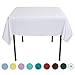 VEEYOO Square Tablecloth - 54x54 Inch Polyester Table Cloth Washable Wrinkle Free Dinner Tablecloth for Wedding, Party, Restaurant,Indoor and Outdoor Buffet Table - White Tablecloth