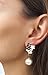 Fashion jewelry designer statement imitation pearl lucky number enamel floral dangle earrings for women (Turquoise)