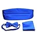 PenSee Mens Formal Solid Pre-tied Bow Tie & Pocket Square & Cummerbund Set