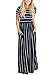HOTAPEI Womens Formal Short Sleeve Maxi Dress Summer Casual Loose Long Striped Fashin 2023 Wedding Guest Dresses for Women with Pocket Navy Bue Large