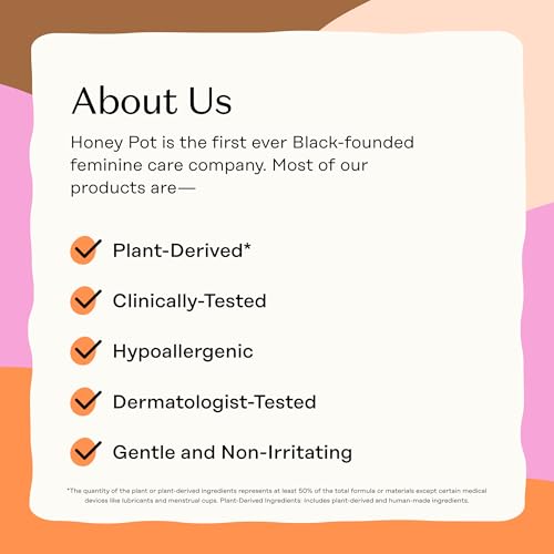 The Honey Pot Company - Non-Herbal Everyday Panty Liners for Women - Organic Cotton Cover & Ultra-Absorbent Pulp Core - Sanitary Pads - Feminine Care - 30 ct