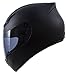 GDM GHOST Full Face Motorcycle Helmet - Matte Black, Small (Clear & Tinted Shields)