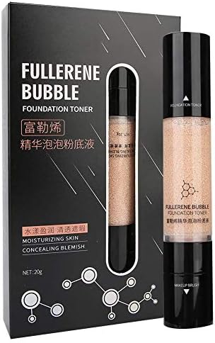 Qiilu Rolanjonaリキッドファンデーションメイクアップ フラーレンバブルモイスチャライジングメイクアッププライマースキンブライトニングコンシーラーメイクアップベースコスメティックツール ランキングtop10 白い