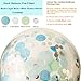 Snowflake Birthday Party Supplies Balloons 40 Pack 12 Inch White Light Aqua Blue Latex Balloons with Confetti Balloon for Baby Shower Winter Wonderland Party Decorations Christmas Party Favors