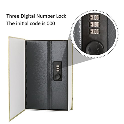 Jssmst Diversion Book Safe With Combination Lock, Faux Book Box Hidden
