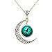 Liumart Crescent Moon Shark Necklace, Ocean Shark Shadow Pendant Best Friend Jewelry Gifts