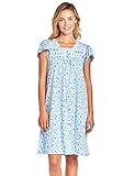 Casual Nights Women's Cap Sleeve Floral Nightgown - Blue - Medium