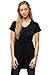 sofsy Soft-Touch Rayon Blend Tie Front Nursing & Maternity Fashion Top Black Large