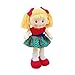 Linzy Charlie Rag Doll with Colored Top and Green Skirt/Polka Dots, Red 16
