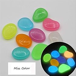100Pcs Luminous Stones Glow in The Dark Garden