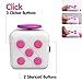 Lodabodkin Fidget Cube Relieves Stress and Anxiety for Children and Adults, Anxiety Attention Toy (White-pink)