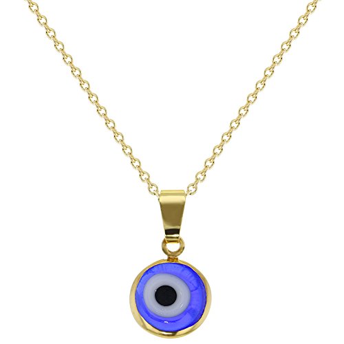 18k gold plated protection blue evil eye pendant neckla…