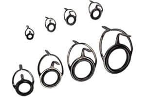 JJZS 8pcs Fishing Rod Tip Repair Kit Rod Top Tips Replacement Fishing Rod Tips Stainless Steel Ceramic Ring Guide Tips