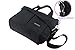ROYALFAIR Small Diaper Bag Tote Bag for Toddler Mommy Messenger Tote Diaper Bags Purse with Stroller Hook (Black)