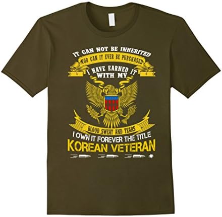 Mens Own forever the title korea veteran shirt XL Olive
