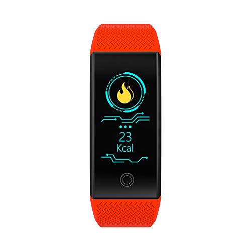 Lisin Smartwacth QW18 Smart Watch Sports Fitness Activity Heart Rate Tracker Blood Pressure Watch (Red) - Thumbnail 2