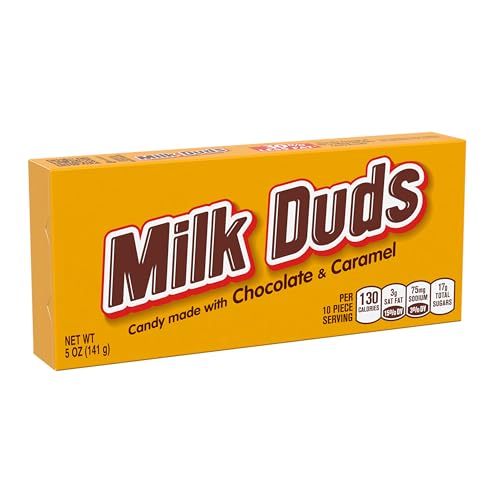 MILK DUDS CHOCOLATE AND CARAMEL CANDY BOX, 5 OZ