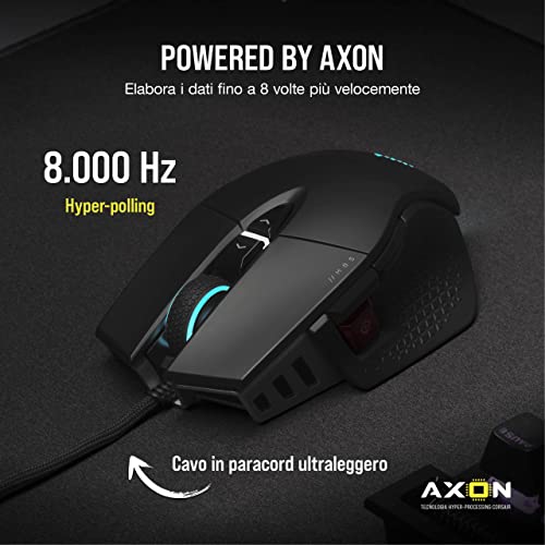 M65 RGB ULTRA Rev 2.0, mouse gaming FPS regolabile, Nero