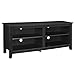 WE Furniture AZ58CSPBL Classic Wood TV Stand, for 55 Inch, Black primary