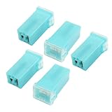 uxcell Cyan Plastic Female PAL Fuse 20A for Cars 5 Pcs