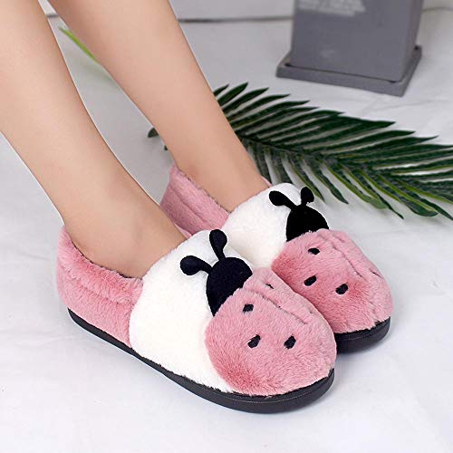 Teresamoon Women's Cartoon Shoes Non-Slip Warm Shoes Home Outdoor Shoes (Pink/40-41)