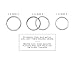Set of 4 Women's Plain Band Knuckle Stacking Midi Rings by Silver Phantom Jewelry