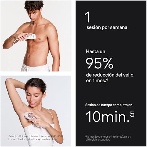 Depiladora Luz Pulsada Skin i·expert Smart IPL, PL7387, Blanco/Bronce