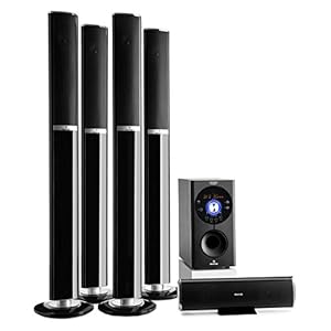 auna Areal 652 Surround Sound System 5.1-kanaals thuistheatersysteem Luidsprekersysteem (145 watt RMS, 16,5 cm (6,5…