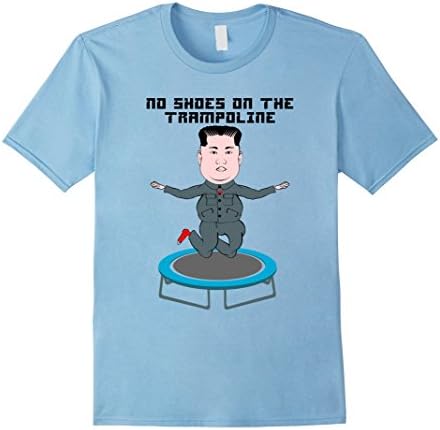 Mens Funny Kim Jong Un Trampoline T-shirt Large Baby Blue