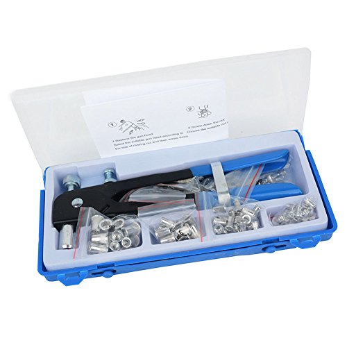 STARmoon 86Pcs M3-M8 Threaded Nut Rivet Insert Tool Set Riveter Rivnut Riveting Kit