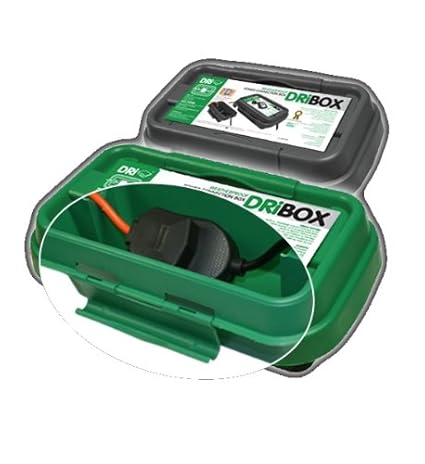 Dri-Box FL-1859-200G Wetterfeste Box Anschlußkasten für elektrische Geräte und Kabeln, IP55, Schwarz grün